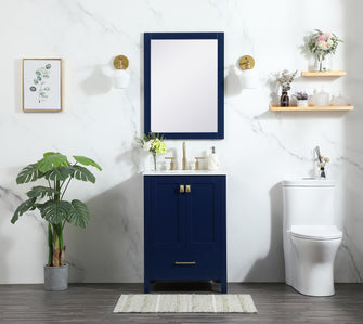 24 Inch Single Bathroom Vanity In Blue