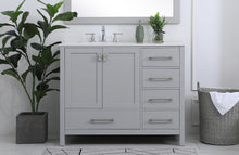42 Inch Single Bathroom Vanity In Gray