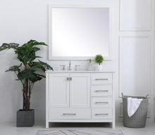 42 Inch Single Bathroom Vanity In White