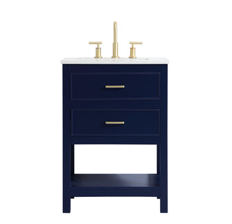 24 Inch Single Bathroom Vanity In Blue