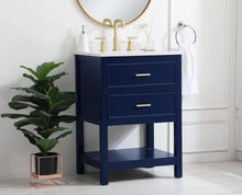 24 Inch Single Bathroom Vanity In Blue