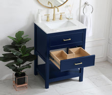 24 Inch Single Bathroom Vanity In Blue