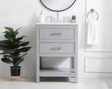 24 Inch Single Bathroom Vanity In Grey