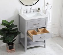 24 Inch Single Bathroom Vanity In Grey