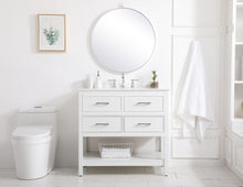 36 Inch Single Bathroom Vanity In White