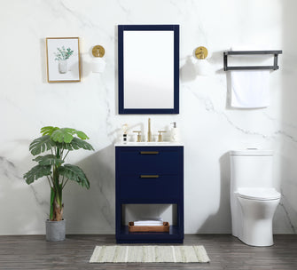 24 Inch Single Bathroom Vanity In Blue