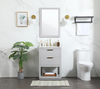 24 Inch Single Bathroom Vanity In Grey