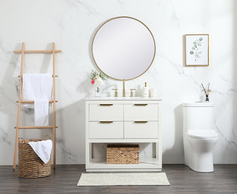 36 Inch Single Bathroom Vanity In White