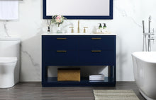 48 Inch Single Bathroom Vanity In Blue