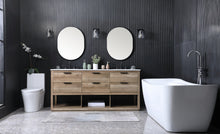 72 Inch Double Bathroom Vanity In Natural Oak