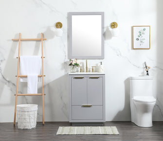 24 Inch Single Bathroom Vanity In Grey