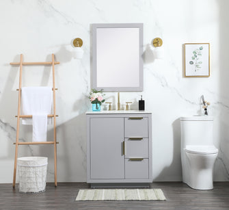 30 Inch Single Bathroom Vanity In Grey