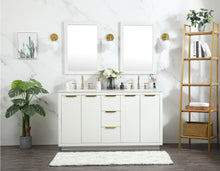 60 Inch Double Bathroom Vanity In White