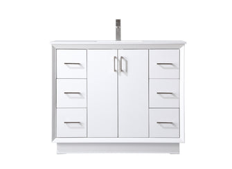 42 Inch Single Bathroom Vanity In White