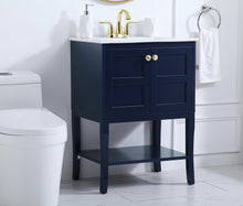 24 Inch Bathroom Vanity In Blue