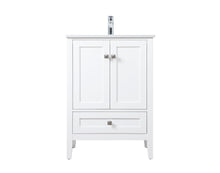 24 Inch Single Bathroom Vanity In White