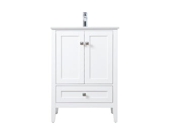 24 Inch Single Bathroom Vanity In White