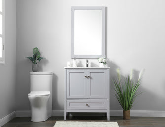 30 Inch Single Bathroom Vanity In Grey