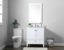 30 Inch Single Bathroom Vanity In White