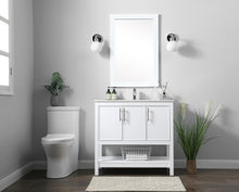 36 Inch Single Bathroom Vanity In White