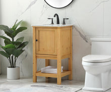 19 Inch Single Bathroom Vanity In Natural Wood