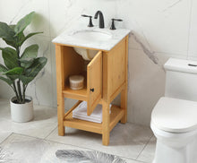 19 Inch Single Bathroom Vanity In Natural Wood