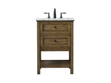 24 Inch Single Bathroom Vanity In Driftwood