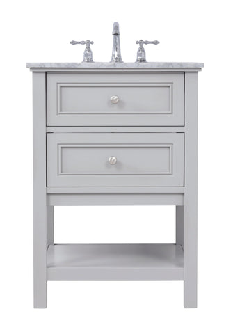 24 In. Single Bathroom Vanity Set In Grey