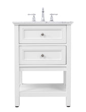 24 In. Single Bathroom Vanity Set In White