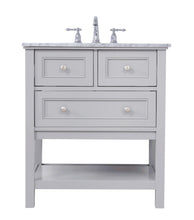 30 In. Single Bathroom Vanity Set In Grey