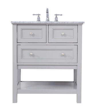 30 In. Single Bathroom Vanity Set In Grey