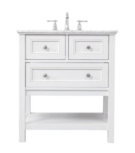 30 In. Single Bathroom Vanity Set In White