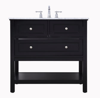36 In. Single Bathroom Vanity Set In Black