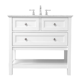 36 In. Single Bathroom Vanity Set In White