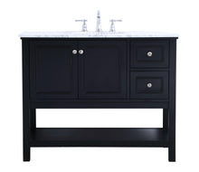 42 In. Single Bathroom Vanity Set In Black