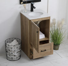 18 Inch Single Bathroom Vanity In Natural Oak