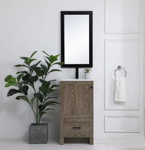 18 Inch Single Bathroom Vanity In Weathered Oak