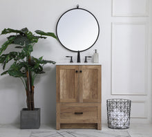 24 Inch Single Bathroom Vanity In Natural Oak