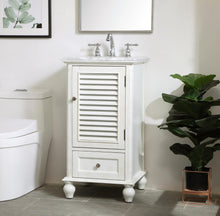 19 Inch Single Bathroom Vanity In Antique White