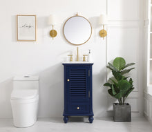 19 Inch Single Bathroom Vanity In Blue