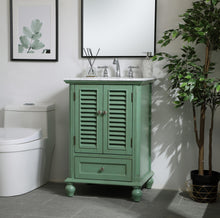 24 Inch Single Bathroom Vanity In Vintage Mint