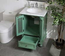 24 Inch Single Bathroom Vanity In Vintage Mint