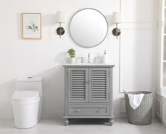 30 Inch Single Bathroom Vanity In Grey
