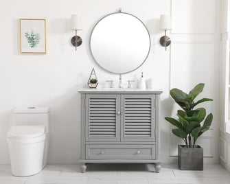 36 Inch Single Bathroom Vanity In Grey
