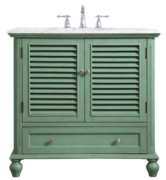 36 Inch Single Bathroom Vanity In Vintage Mint