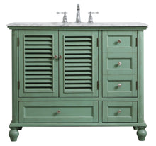 42 Inch Single Bathroom Vanity In Vintage Mint