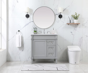 32 Inch Single Bathroom Vanity In Grey