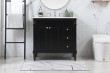 36 Inch Single Bathroom Vanity In Black