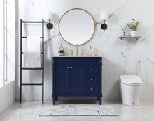 36 Inch Single Bathroom Vanity In Blue