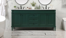 72 Inch Double Bathroom Vanity In Green